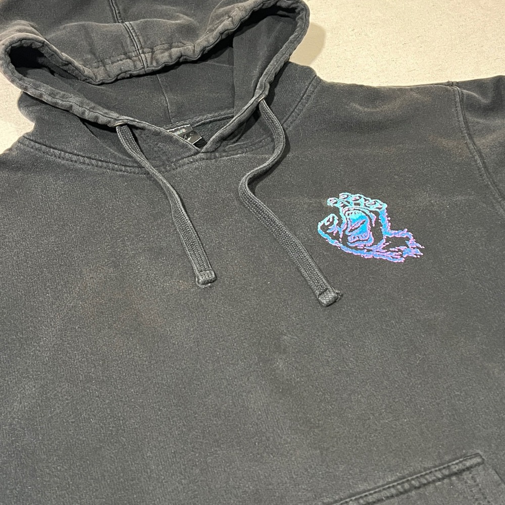 Santa‎ Cruz Screaming Hand Hoodie Sweatshirt Black Independent Trading *M - FLAW